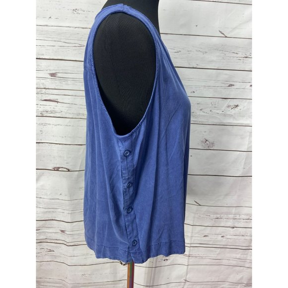 Side Stitch Womens Royal Blue Sleeveless Tank Top Size Medium - Picture 3 of 7